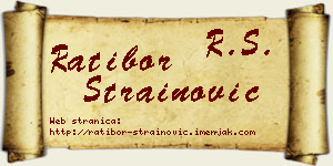 Ratibor Strainović vizit kartica